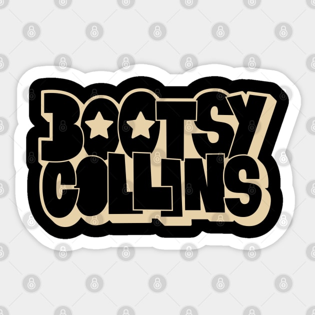 Bootsy Collins Funk Typography Design - Groovy and Legendary! Sticker by Boogosh